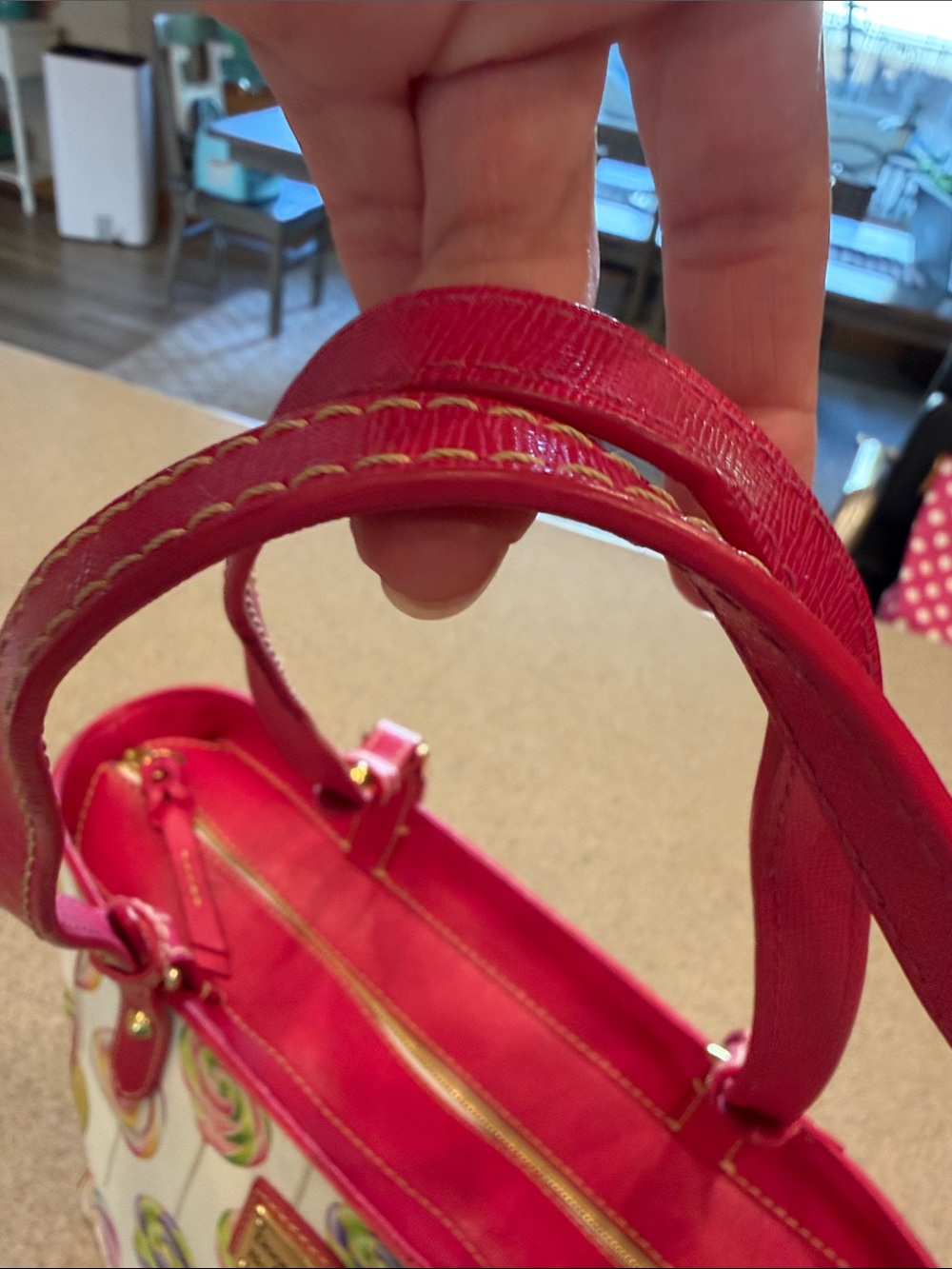 Dooney & Bourke Pink-Trim Lollipop Print Tote - Picture 7 of 10
